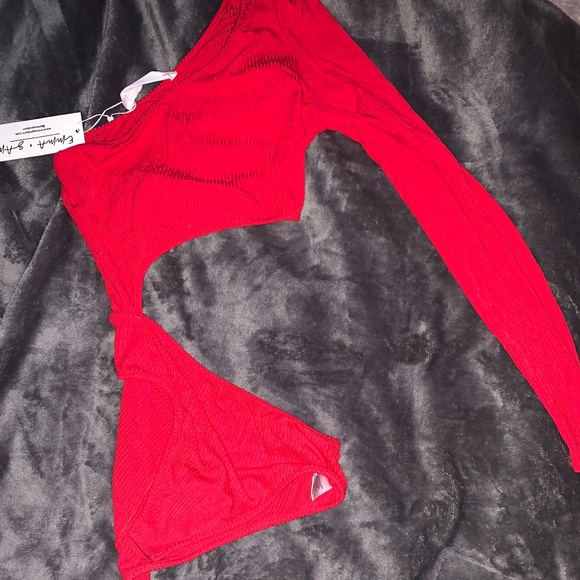 Emma & Sam Red Bodysuit - Picture 2 of 3